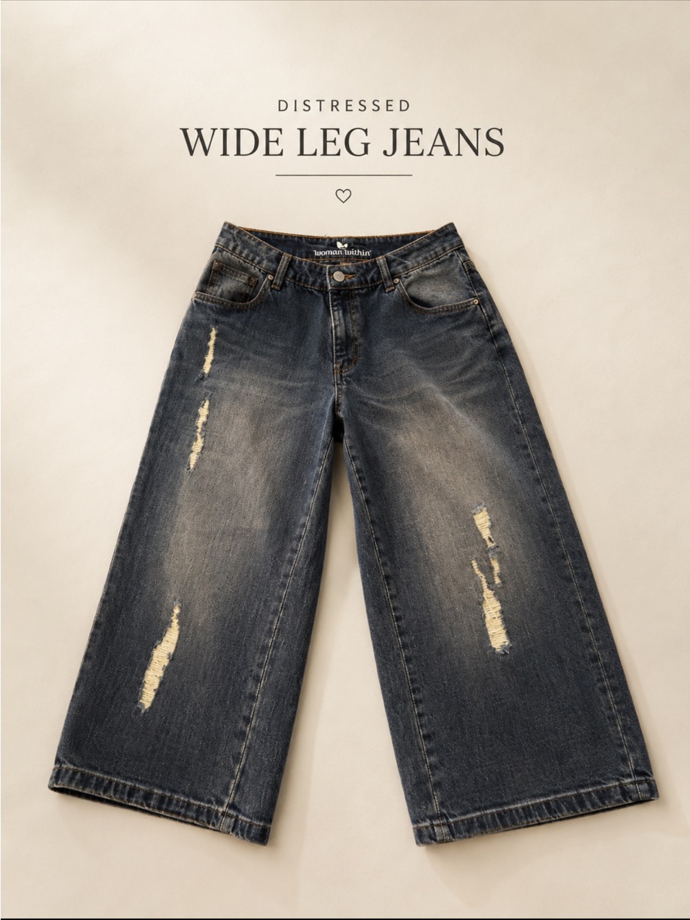 Woman Within Classic Blue Jean capris